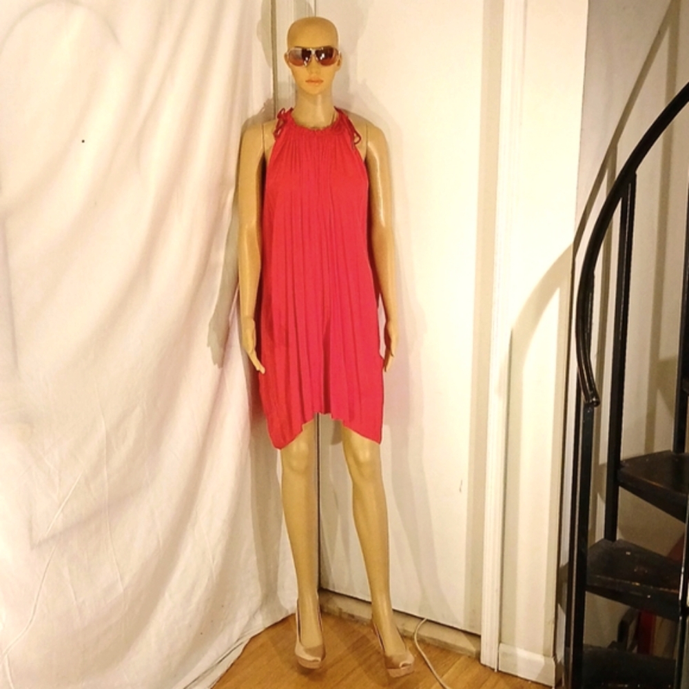 🔥 Isabel Marant Red Pleated Strap Dress.